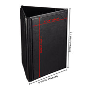 Yescom 10x 3-Sided Table Tent 5x7 Bar Cafe Cards Holder PU Leather Image