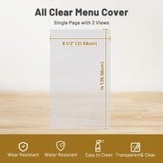 Yescom 8.5x14 Menu Covers Set(30) 2-View Image