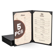 Yescom 8.5x14 PU Leather Menu Covers Set(5) 2-View Image