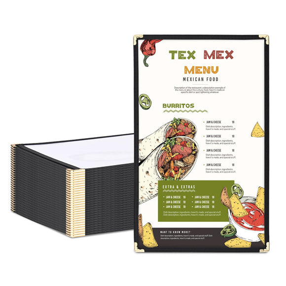 Yescom 8.5x14 Menu Covers Set(30) Single Page Image