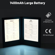 Yescom LED Menu Cover Backlit Menu Holder Double Page 7x5.5in Image