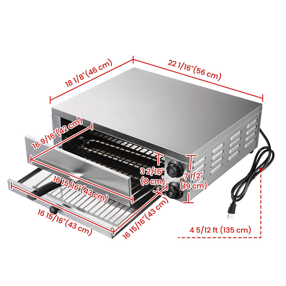 Yescom 16 inch Countertop Pizza Oven with Timer Image