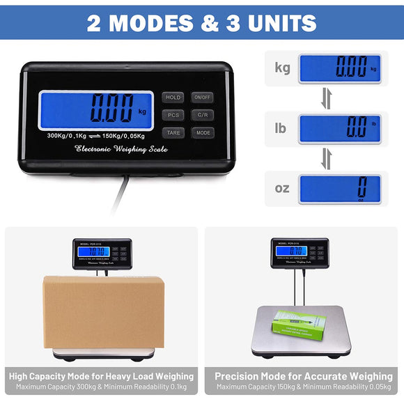 Yescom Electric Platform Scale Postal Shipping Weight 660 LBS Image