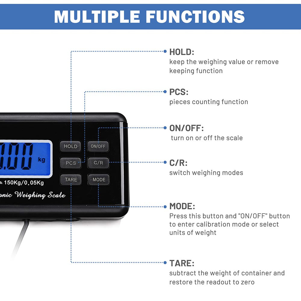 Yescom Electric Platform Scale Postal Shipping Weight 660 LBS Image