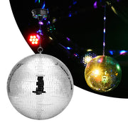 Yescom 16in Shiny Disco Ball with Motor, RGB Light Home Party Image