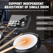 Yescom Electronic Drum Kit with Headphones & Quiet Mesh Image