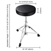 Yescom Drum Throne Adjustable Folding Swivel Padded Seat Stool Image