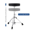 Yescom Drum Throne Adjustable Folding Swivel Padded Seat Stool