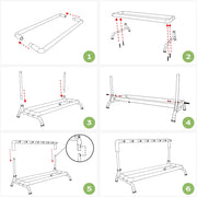 Yescom Stage Guitar Bass Stand Folding Display Rack 3/ 5/ 7/ 9 Opt Image