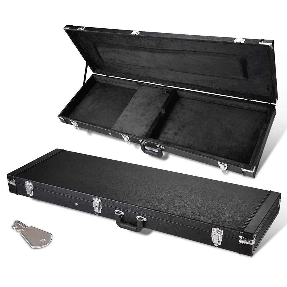 Yescom Lockable Universal Electric Bass Guitar Hard-Shell Case 48x15 in Image