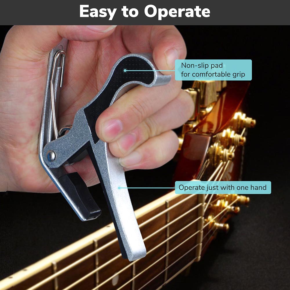 Yescom Trigger Guitar Capo for Electric Acoustic guitars Color Opt Image