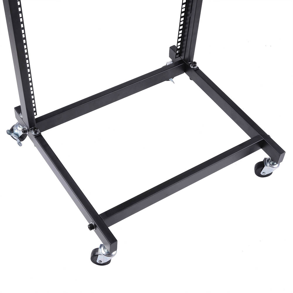 Yescom 19in 12U Space Rolling Audio Mixer Stand Cart Rack Mount Image