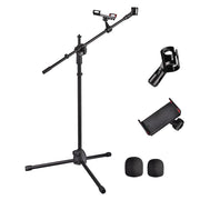 Yescom Studio Mic Stand with Boom Mic Clip Phone Holder H5'11", 1ct/pack Image