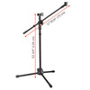 Yescom Studio Mic Stand with Boom Mic Clip Phone Holder H5'11"