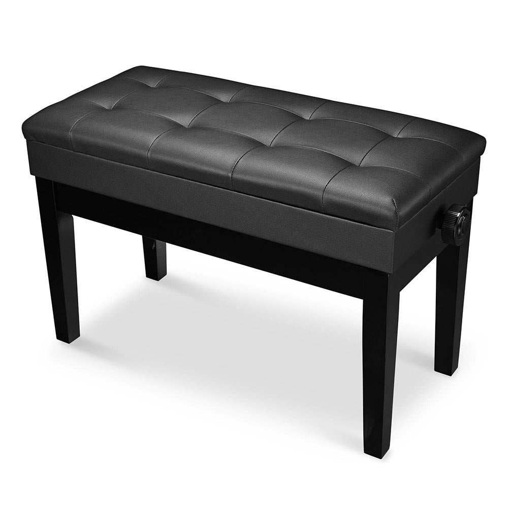 Yescom Leather Upholstered Piano Bench Seat Adjustable Height Image