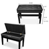 Yescom Leather Upholstered Piano Bench Seat Adjustable Height