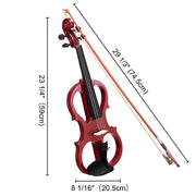 Yescom 4/4 Full Size Electric Violin Bow Headphone Case Set Image