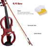 Yescom 4/4 Full Size Electric Violin Bow Headphone Case Set