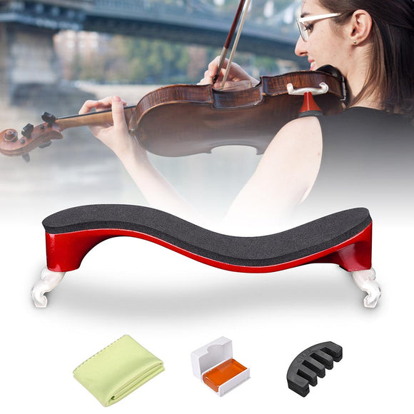 Yescom 3/4-4/4 Violin Shoulder Rest with Adjustable Feet Maple Wood Image