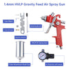 Yescom Automotive Paint Sprayer Gavity Feed HVLP Spray Gun 1.4mm