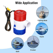 Yescom Marine Boat Electric Bilge Pump 1100Gph 12 Volt Image