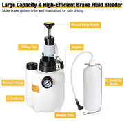 Yescom Brake Pressure Bleeder with Hand Pump & 3L Refill Tank Image