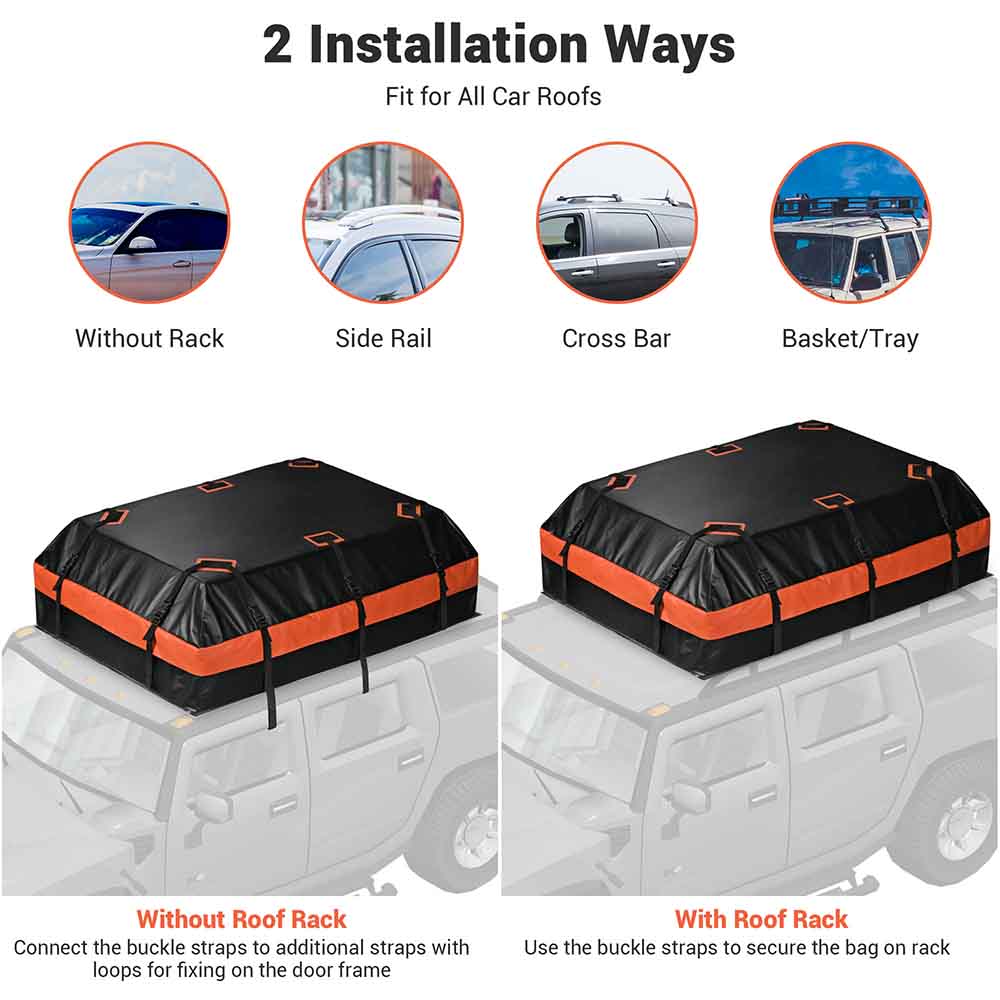 Yescom Rooftop Cargo Bag for SUV Car 21 cu ft.(52x39x17.5 in) Image