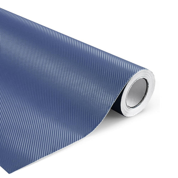 Yescom Carbon Vinyl Wrap Roll 5' x 98' Auto Car 3D Sticker Blue Image