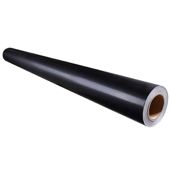 Yescom Carbon Vinyl Wrap Roll 5' x 100' Auto Car 4D Sticker Black Image