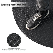 Yescom Garage Floor Mat Vinyl Roll Diamond Black Image