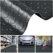 Yescom Garage Floor Mat Vinyl Roll Coin 6.5x19.5 ft, Black Image