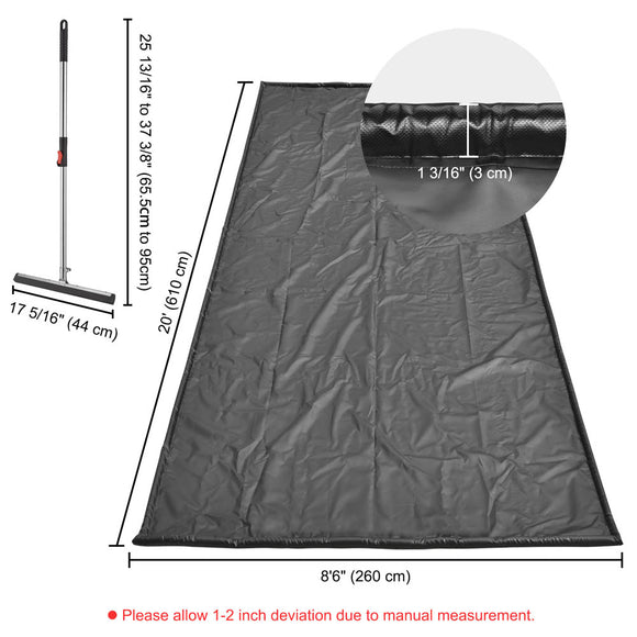 Yescom Garage Floor Containment Mat for Snow 8.5x20ft Image