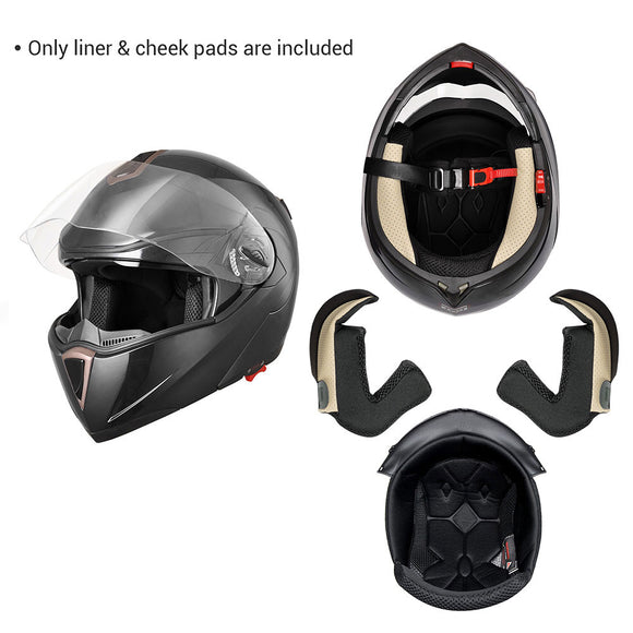 Yescom RUN-M Motorcycle Helmet Liner & Cheek Pads Replacement Image