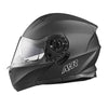 AHR RUN-M3 Modular Helmet Flip Up DOT 2-Visors Matte Black