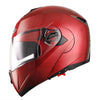 AHR Modular Helmet Flip Up Full Face Dual Visors DOT Red