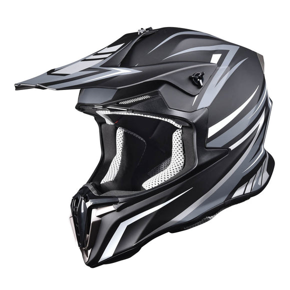 Yescom Adult DOT Off-road Race Helmet Dirt Bike MX ATV Black Image