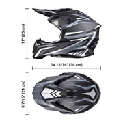 Yescom Adult DOT Off-road Race Helmet Dirt Bike MX ATV Black Image