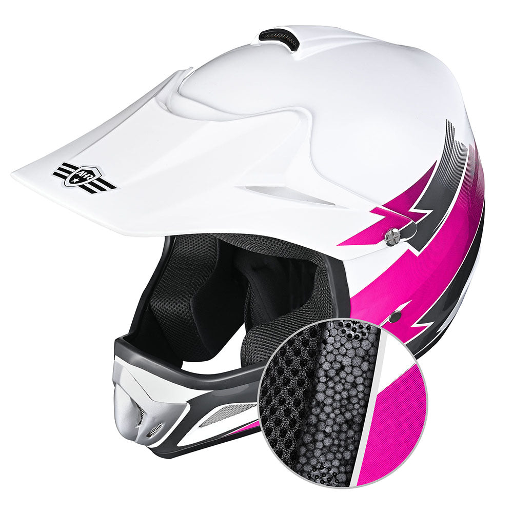 Yescom Dirt Bike Helmet for Youth H-VEN12 DOT Pink Image