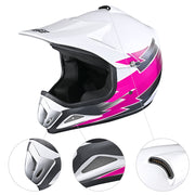 Yescom Dirt Bike Helmet for Youth H-VEN12 DOT Pink Image