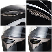 Yescom DOT Motorcycle Helmet Full Face Dual Visors Black Image