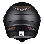 Yescom DOT Motorcycle Helmet Full Face Dual Visors Matte Black, XL Image