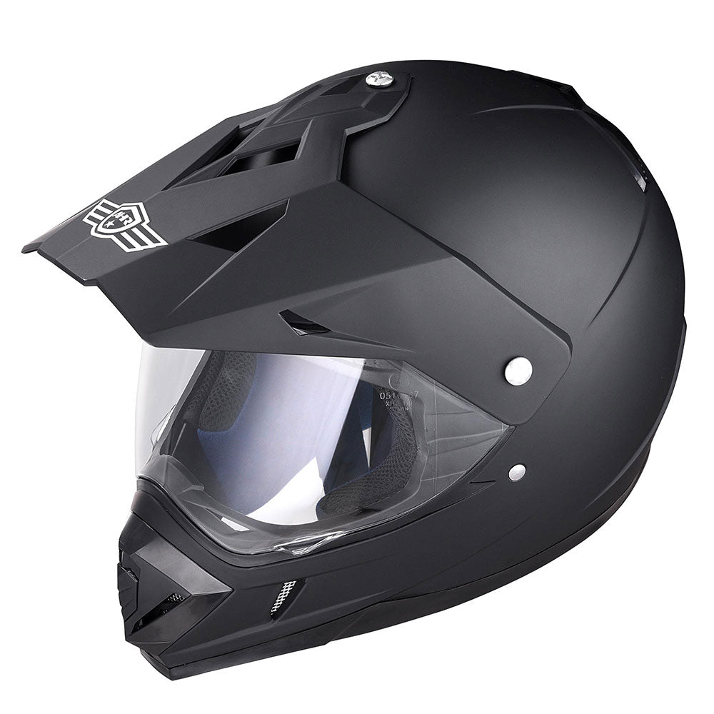 Yescom Offroad Helmet DOT Full Face Dirt Bike Black Image