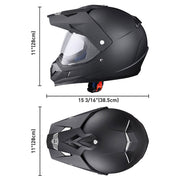 Yescom Offroad Helmet DOT Full Face Dirt Bike Black Image