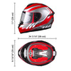 AHR RUN-F3 DOT Motorcycle Helmet Full Face Red