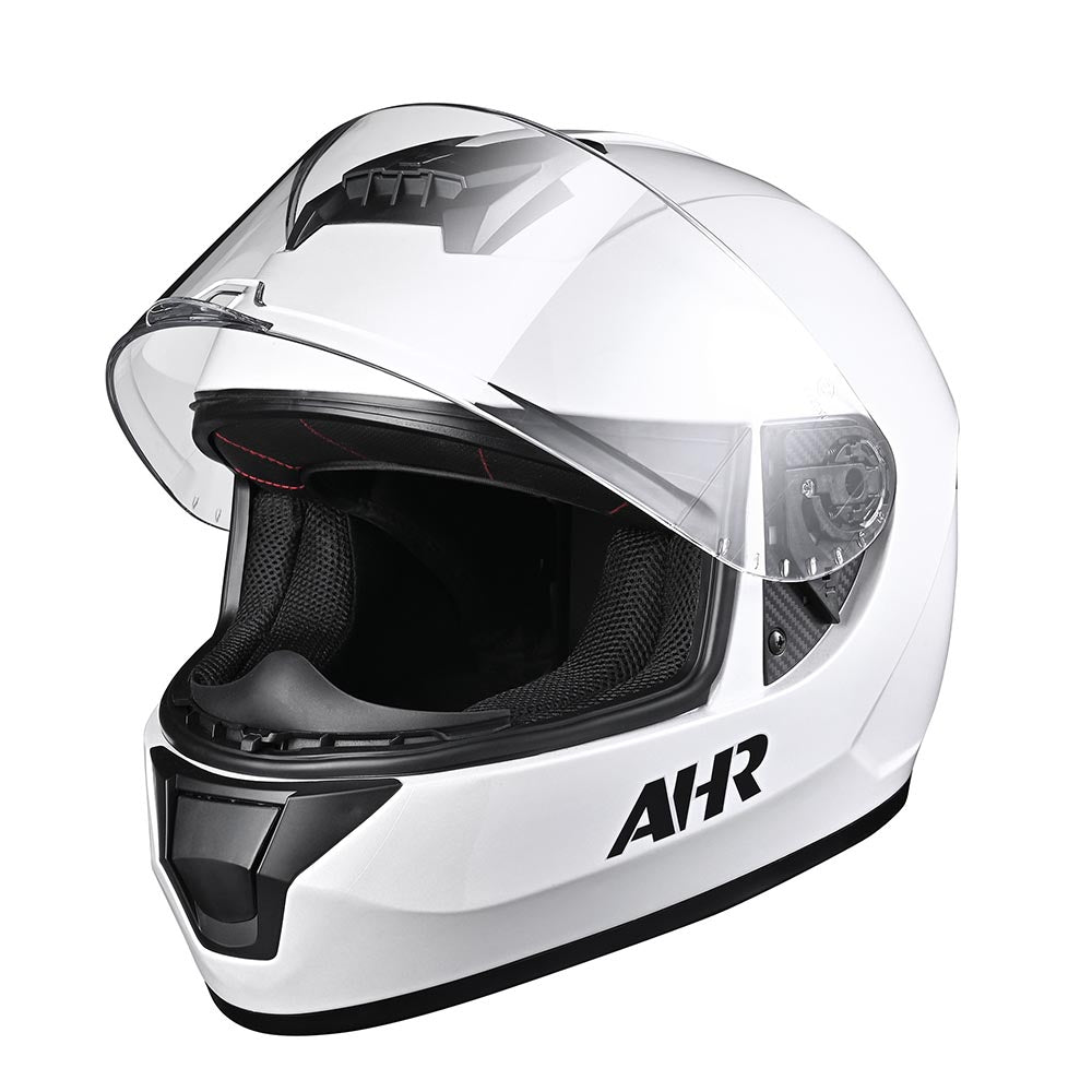 Yescom RUN-F3 DOT Motorcycle Helmet Full White Image