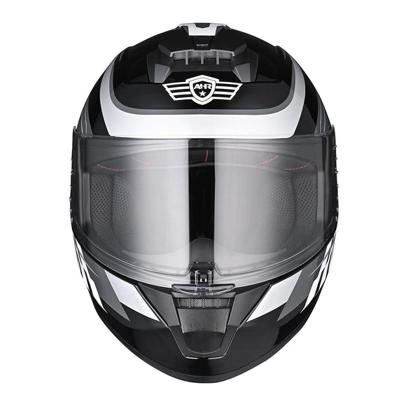 Yescom RUN-F3 DOT Motorcycle Helmet Full Black Gray Image