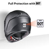 AHR RUN-F3 DOT Motorcycle Helmet Full Matt Black