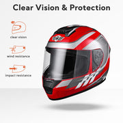 Yescom RUN-F3 DOT Motorcycle Helmet Full Face Red Image