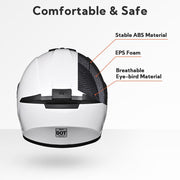 Yescom RUN-F3 DOT Motorcycle Helmet Full White Image