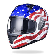 Yescom RUN-F DOT Full Face Helmet Dual Visor Eagle, M(57-58cm) Image